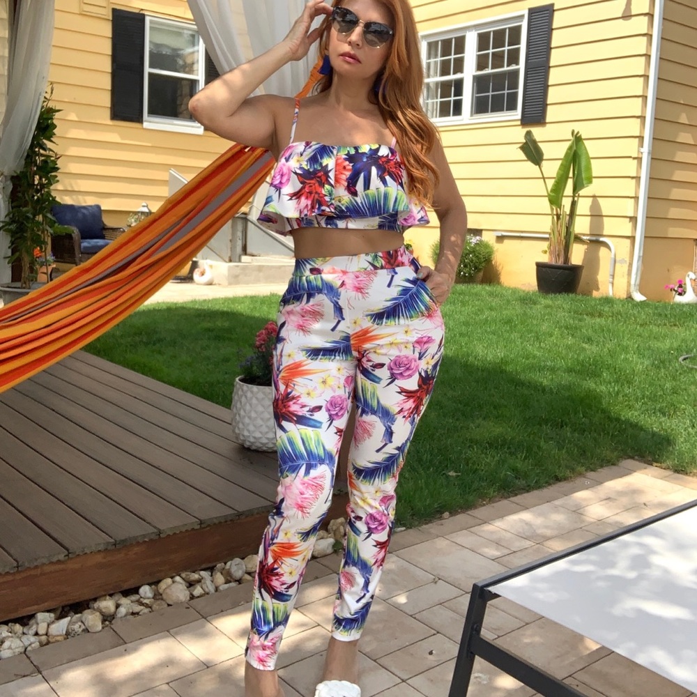 TROPICAL PANTS MATCHING SET 🏝